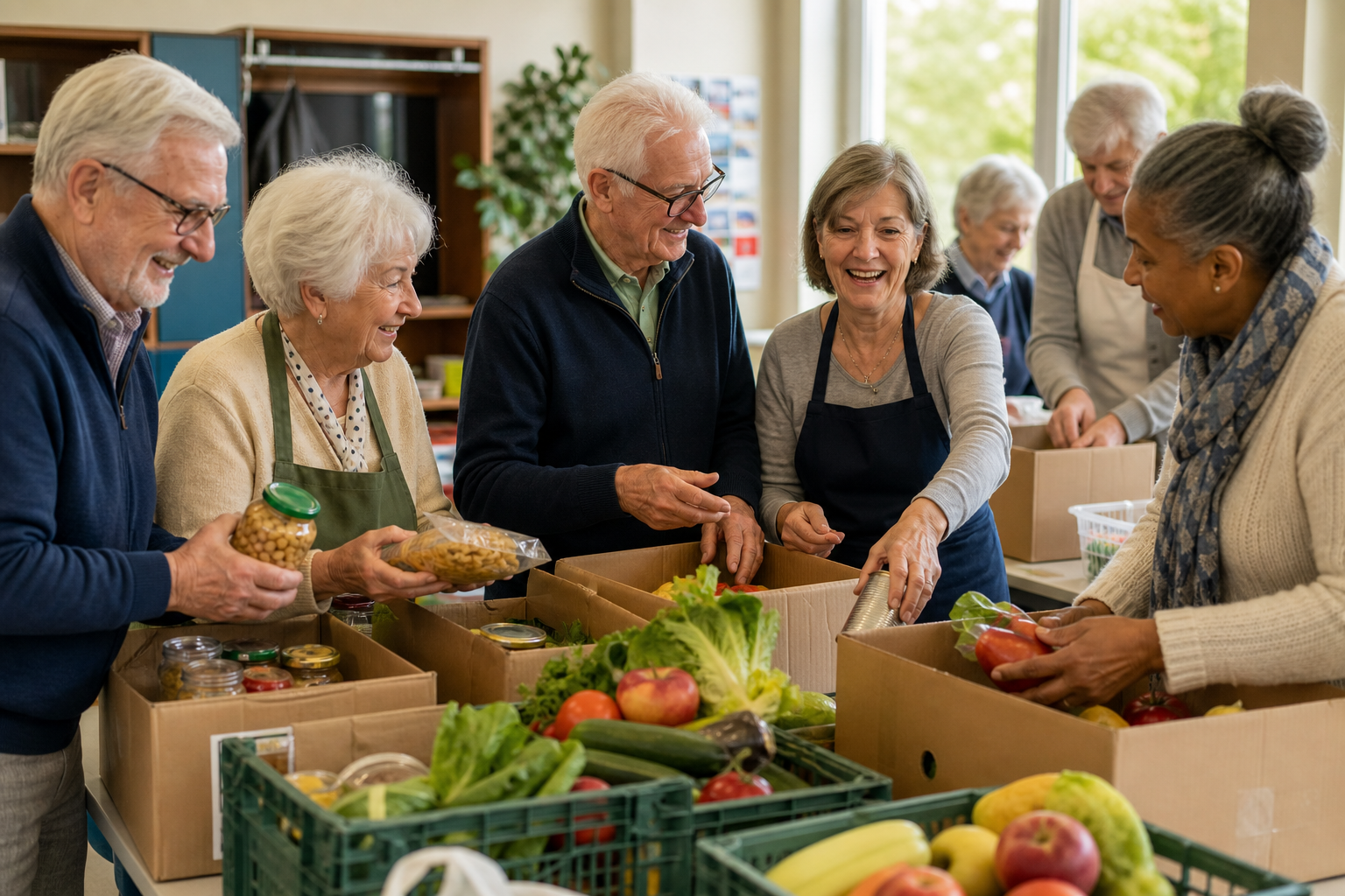 Seniorinnen und Senioren engagieren sich gemeinsam ehrenamtlich